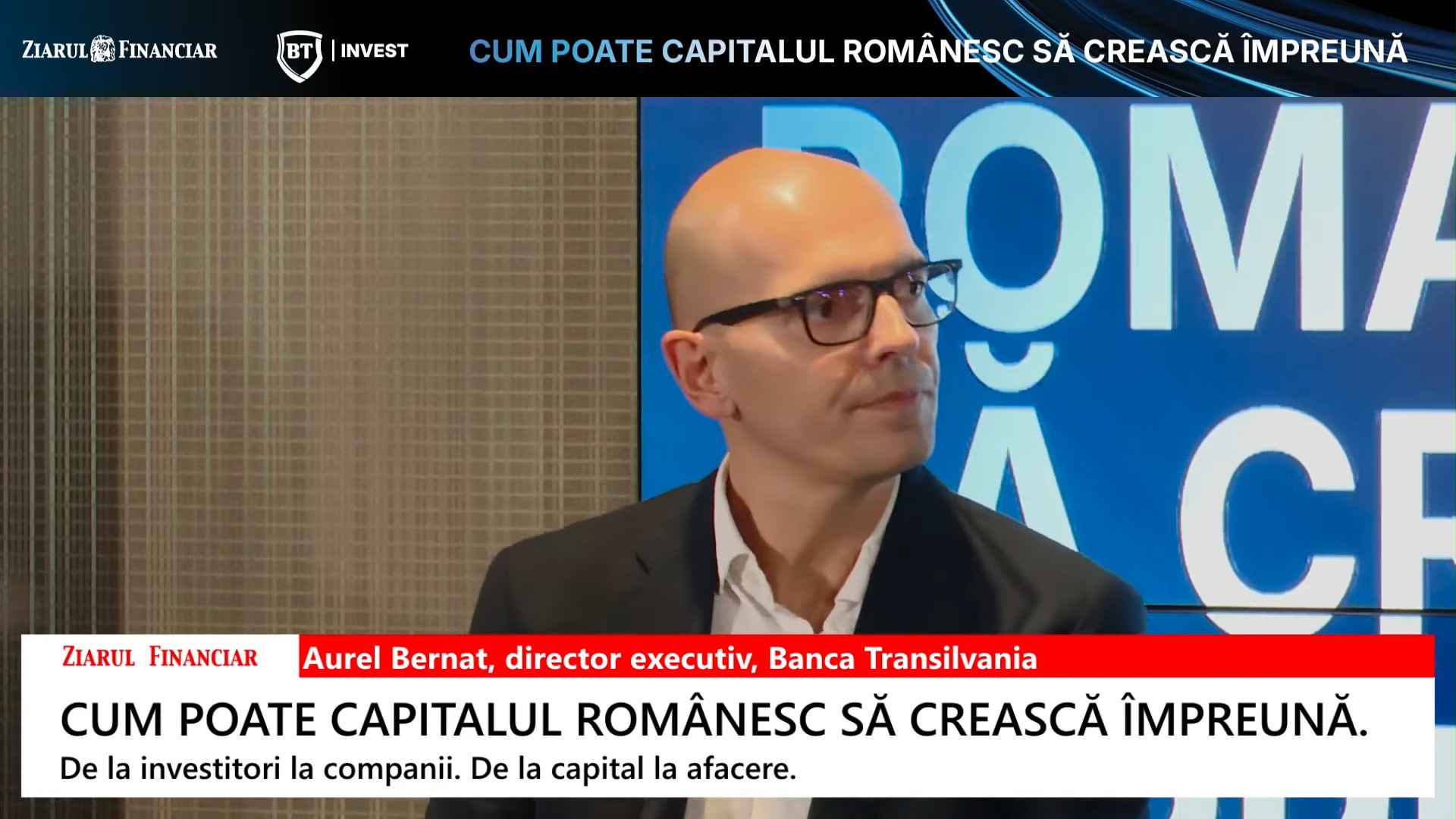 Aurel Bernat, Banca Transilvania: România are argumente pentru atragerea capitalului local și străin