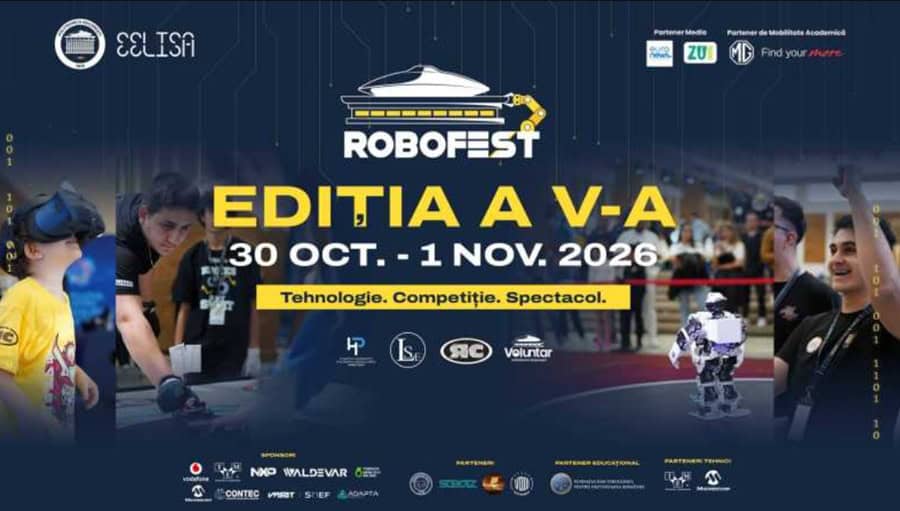 ROBOFEST 2026: Peste 1.300 de roboți și 1.500 de participanți la Universitatea Politehnica București