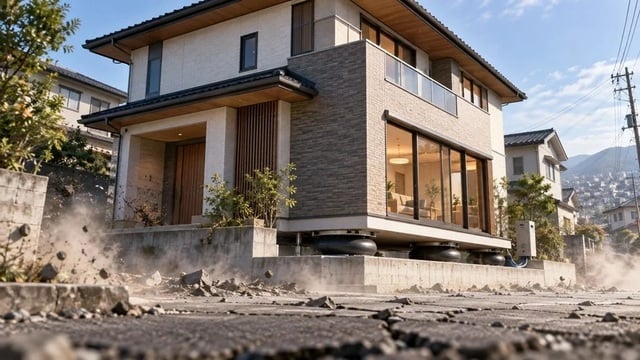 Tehnologia Air Danshin permite ridicarea locuințelor de la sol în timpul cutremurelor în Japonia