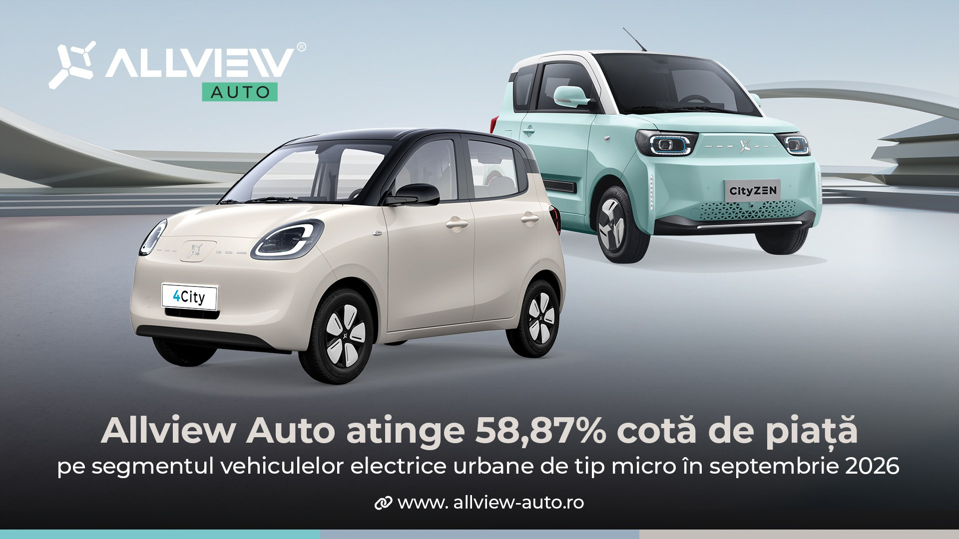 Allview Auto domină segmentul microcarurilor electrice cu o cotă de piață de aproape 59%