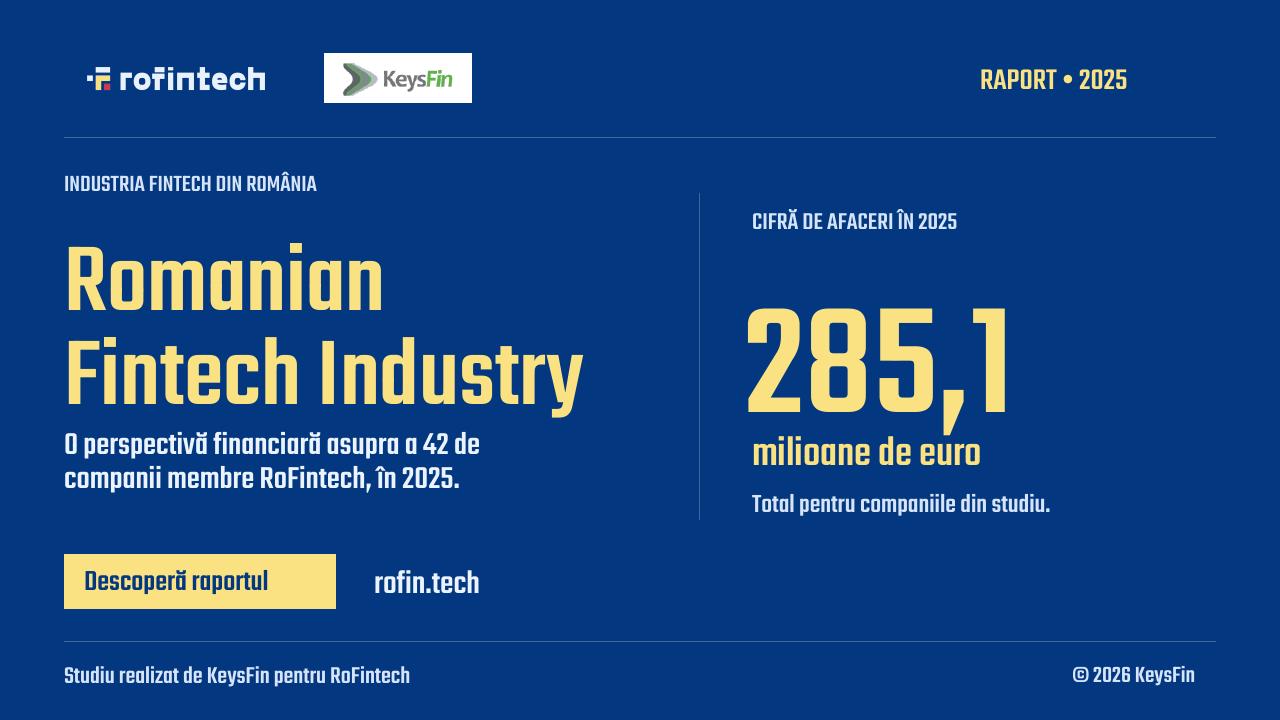Sectorul fintech din România a înregistrat afaceri de peste 285 milioane EUR în 2025