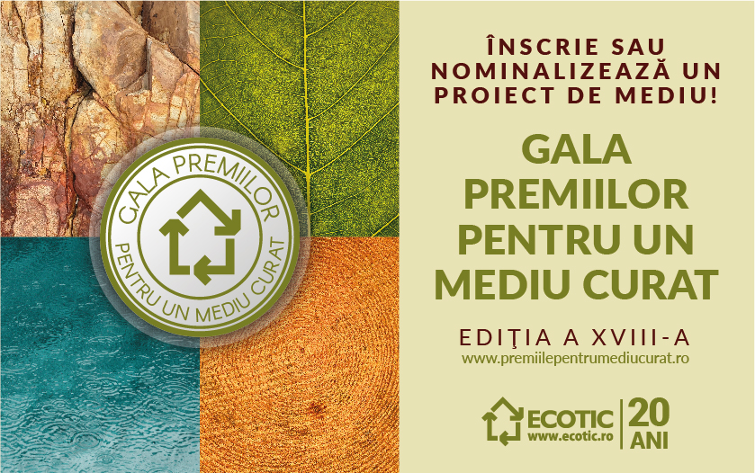 ECOTIC deschide înscrierile pentru a XVIII-a ediție a Galei Premiilor pentru un Mediu Curat